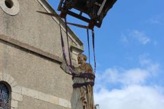 Départ statue St Joseph pour rénovation